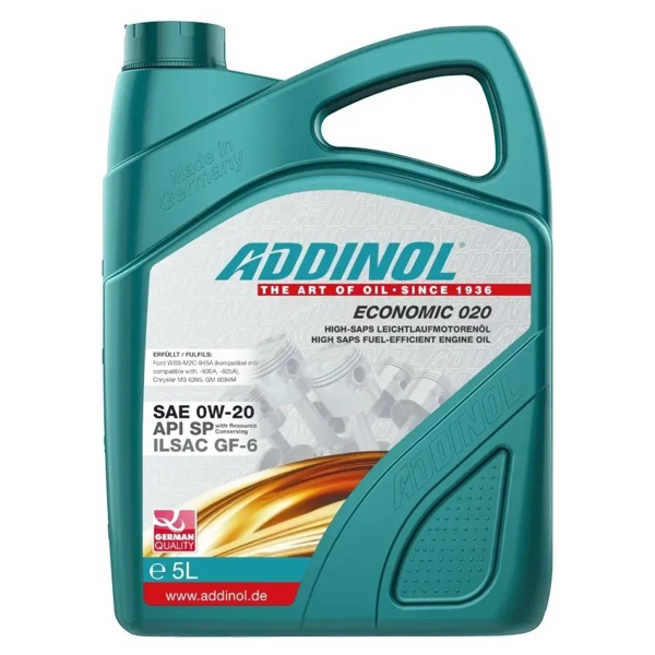  ADDINOL ENGINE OIL ECONOMIC 0W-20 SP 5lit