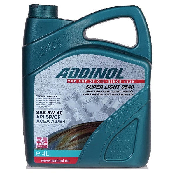  ADDINOL ENGINE OIL SEMI SYNTH 5W-40 SP 4lit