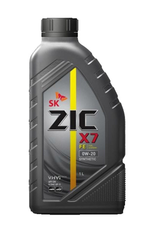 محصول روغن موتور زیک مدل SK ZIC X7 FE 0W-20 اصلی ساخت کره جنوبی یک لیتر