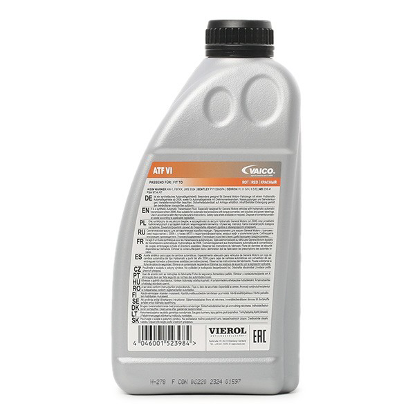 عکس محصول VAICO TRANSMISSION OIL ATF VI 1lit	