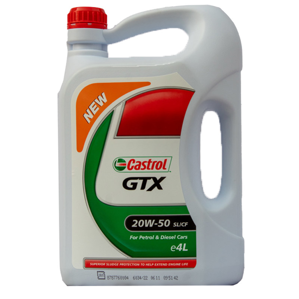 Castrol ENGINE OIL 20W-50 GTX NEW SL 4lit