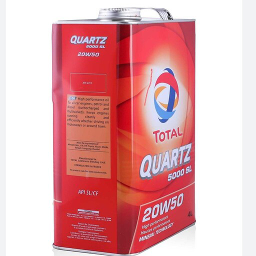 عکس محصول TOTAL QUARTZ 5000 20W-50 SL 4lit