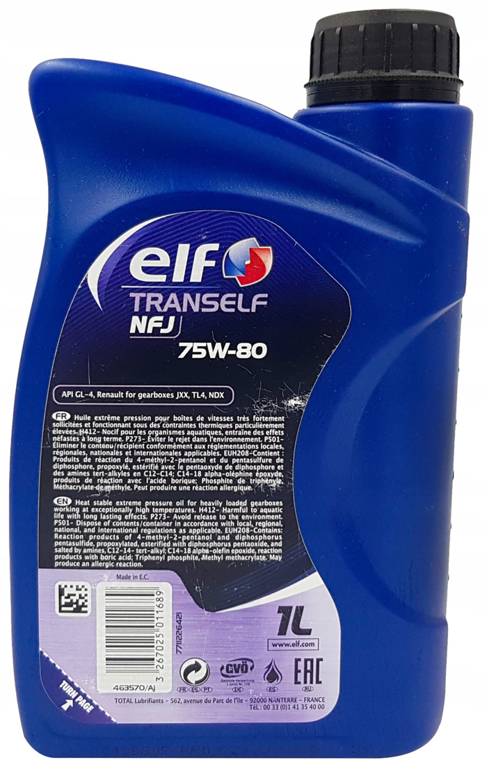 عکس محصول ELF TRANSELF NFJ 75W-80 GL4 GEAR OIL