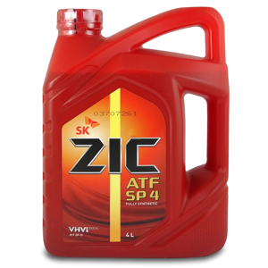 محصول روغن گیربکس زیک مدل SK ZIC ATF SP 4 ساخت کره جنوبی چهار لیتر