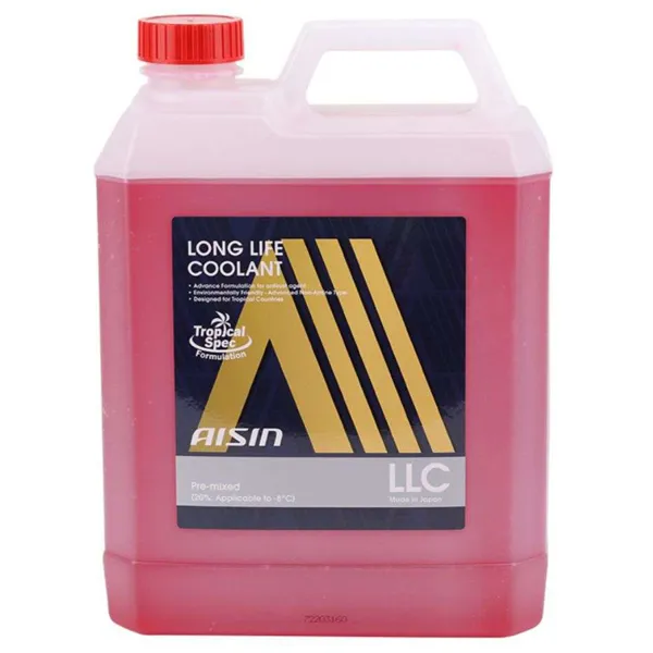 ضدیخ آیسین مدل Aisin LLC RED قرمز ساخت ژاپن چهار لیتر | AISIN LONG LIFE  COOLANT- ANTI-FREEZE RED - 4lit