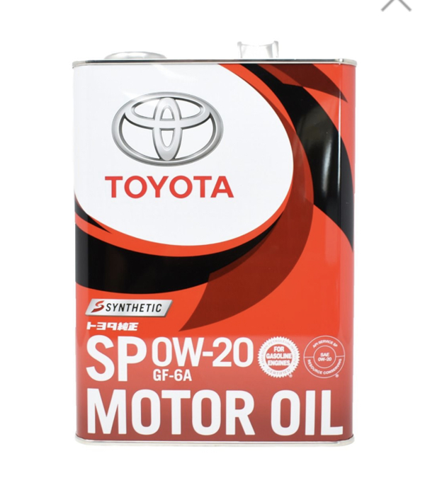 TOYOTA ENGINE OIL 0W-20 SP 4Lit