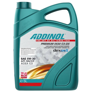 مشخصات روغن موتور 5W-30 آدینول مدل ADDINOL PREMIUM 0530 C3-DX اصلی ساخت آلمان پنج لیتر محصول روغن موتور 5W-30 آدینول مدل ADDINOL PREMIUM 0530 C3-DX اصلی ساخت آلمان پنج لیتر